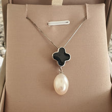 Load image into Gallery viewer, Freshwater Pearl & Agate Necklace, Sterling Silver
