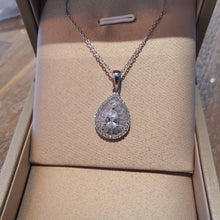 Load image into Gallery viewer, Tear-drop Pendant & Chain, Sterling Silver