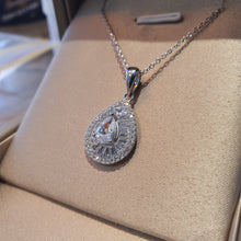 Load image into Gallery viewer, Tear-drop Pendant & Chain, Sterling Silver