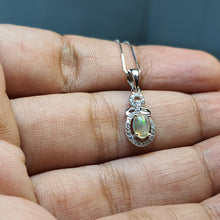 Load image into Gallery viewer, Natural Opal Gemstones Pendant, Sterling Silver