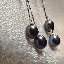 Load image into Gallery viewer, Black Freshwater Pearl, Sterling Silver