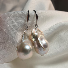 Load image into Gallery viewer, XL Baroque Freshwater Pearl Earrings, Sterling Silver