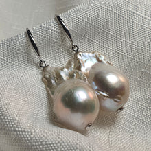 Load image into Gallery viewer, XL Baroque Freshwater Pearl Earrings, Sterling Silver