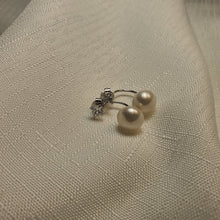 Load image into Gallery viewer, Freshwater Pearl Modern Design Earrings, Sterling Silver