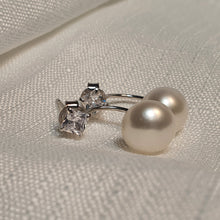 Load image into Gallery viewer, Freshwater Pearl Modern Design Earrings, Sterling Silver