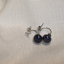Load image into Gallery viewer, Freshwater Pearl Modern Design Earrings, Sterling Silver