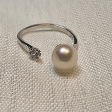 Load image into Gallery viewer, Round Freshwater Pearl Ring, Sterling Silver