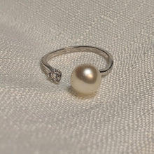 Load image into Gallery viewer, Round Freshwater Pearl Ring, Sterling Silver