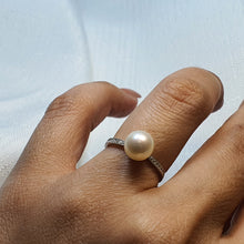 Load image into Gallery viewer, Round Freshwater Pearl Ring, Sterling Silver