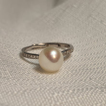 Load image into Gallery viewer, Round Freshwater Pearl Ring, Sterling Silver