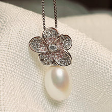Load image into Gallery viewer, Freshwater Pearl Flower Jewellery Set, Sterling Silver