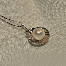 Load image into Gallery viewer, Freshwater Pearl Shell Necklace, Sterling Silver