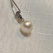 Load image into Gallery viewer, Round Freshwater Pearl Necklace, Sterling Silver