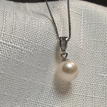 Load image into Gallery viewer, Round Freshwater Pearl Necklace, Sterling Silver