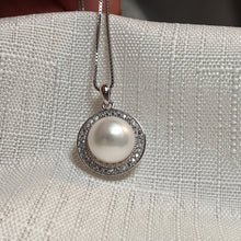 Load image into Gallery viewer, Freshwater Pearl Pendant & Chain, Sterling Silver