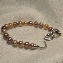 Load image into Gallery viewer, Multicoloured Freshwater Pearl Bracelet, Sterling Silver