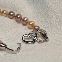 Load image into Gallery viewer, Multicoloured Freshwater Pearl Bracelet, Sterling Silver