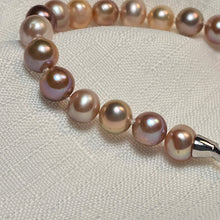 Load image into Gallery viewer, Multicoloured Freshwater Pearl Bracelet, Sterling Silver