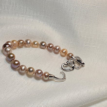 Load image into Gallery viewer, Multicoloured Freshwater Pearl Bracelet, Sterling Silver