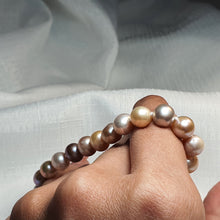 Load image into Gallery viewer, Multicoloured Freshwater Pearl Bracelet, Sterling Silver