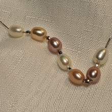 Load image into Gallery viewer, Multicoloured Freshwater Pearl Necklace, Sterling Silver