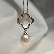 Load image into Gallery viewer, Freshwater & Mother of Pearl Clover, Sterling Silver