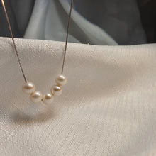 Load image into Gallery viewer, Round Freshwater Pearl Necklace, Sterling Silver