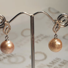Load image into Gallery viewer, Large Baroque Pearl Earrings, Sterling Silver