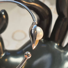 Load image into Gallery viewer, Freshwater Pearl Leaf Cuff, Sterling Silver