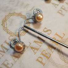 Load image into Gallery viewer, Large Freshwater Pearl Sparkling Earrings, Sterling Silver