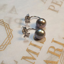 Load image into Gallery viewer, Freshwater Pearl Modern Design Earrings, Sterling Silver