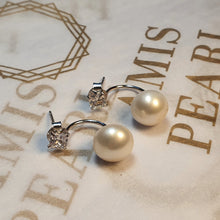 Load image into Gallery viewer, Freshwater Pearl Modern Design Earrings, Sterling Silver