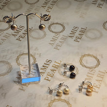 Load image into Gallery viewer, Freshwater Pearl Modern Design Earrings, Sterling Silver