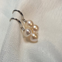 Load image into Gallery viewer, Double Pearl Earrings, Sterling Silver