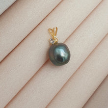 Load image into Gallery viewer, French Tahitian Baroque Pearl, 18k Yellow Gold Jewellery, 9mm