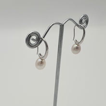 Load image into Gallery viewer, Freshwater Drop Pearl Earrings, Sterling Silver