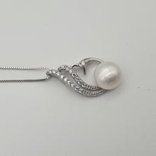 Load image into Gallery viewer, Swan & Freshwater Pearl Necklace, Sterling Silver