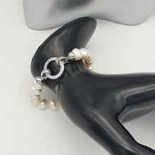 Load image into Gallery viewer, Large Freshwater Pearl Bracelet, Sterling Silver