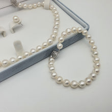 Load image into Gallery viewer, Freshwater Cultured Pearl Set, Sterling Silver Flower Clasp