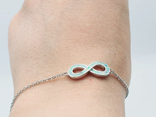 Load image into Gallery viewer, Infinity White Opal Bracelet, Sterling Silver