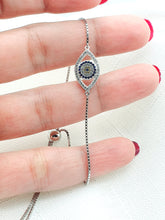 Load image into Gallery viewer, Large Evil Eye Bracelet, Sterling Silver