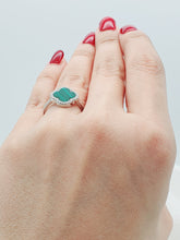 Load image into Gallery viewer, Natural Gemstone Clover Ring, Sterling Silver