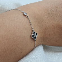 Load image into Gallery viewer, Small Clover Bracelet, silver jewellery
