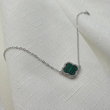 Load image into Gallery viewer, Natural Gemstone Clover Bracelet, Sterling Silver