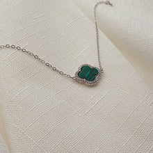 Load image into Gallery viewer, Natural Gemstone Clover Bracelet, Sterling Silver
