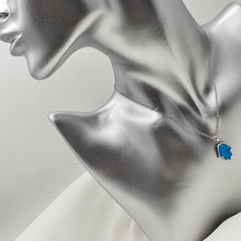 Load image into Gallery viewer, Hamsa Hand Opal Necklace, Sterling Silver