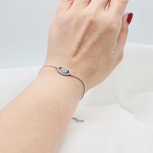 Load image into Gallery viewer, Large Evil Eye Bracelet, Sterling Silver