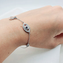 Load image into Gallery viewer, Evil Eye & Horseshoe Bracelet, Sterling Silver