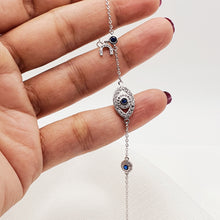 Load image into Gallery viewer, Evil Eye & Horseshoe Bracelet, Sterling Silver