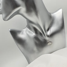 Load image into Gallery viewer, White Evil Eye Enamel Necklace, Sterling Silver